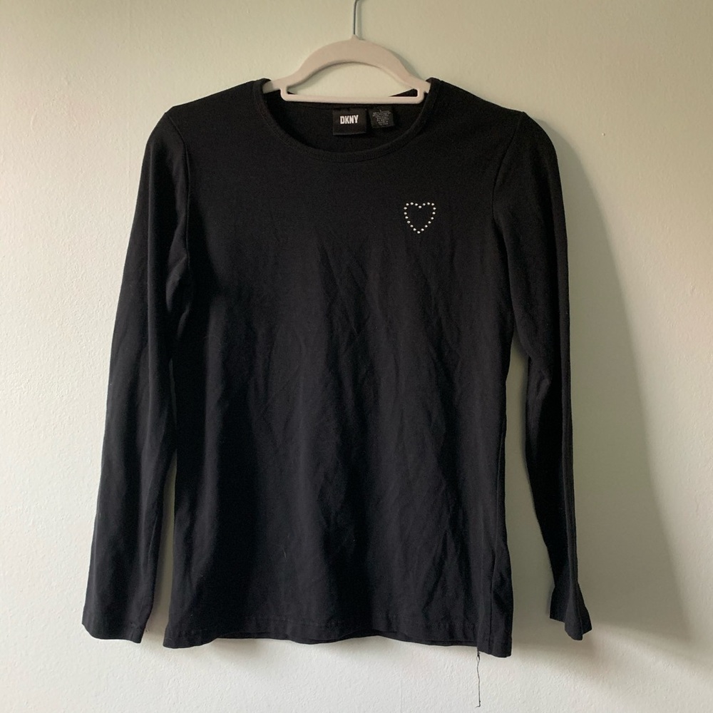 DKNY rhinestone heart top